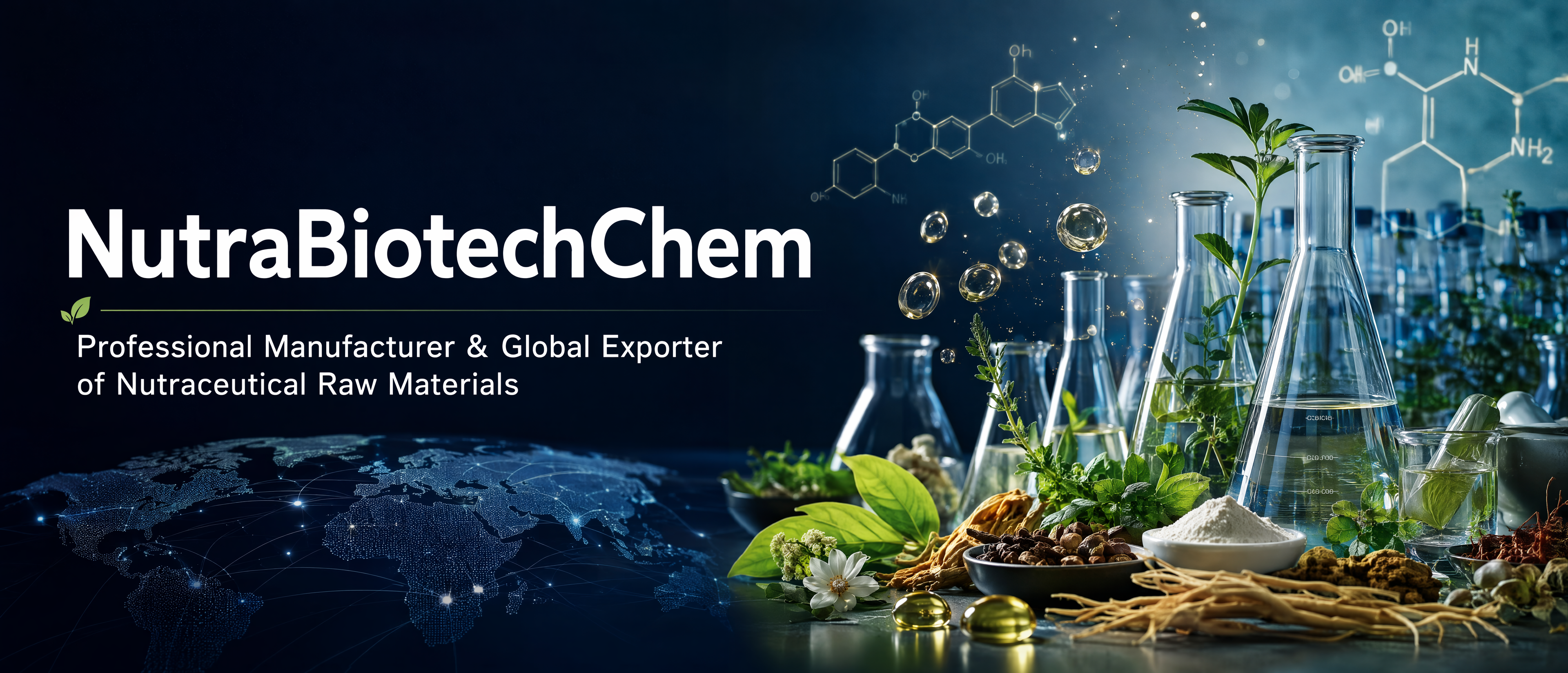 NutraBiotechChem - Professional Manufacturer & Global Exporter of Nutraceutical Raw Materials