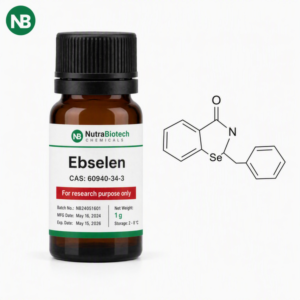 1 g ebselen powder sealed packaging front‑view photograph