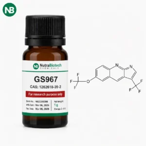 Nutrabiotech GS967 98% 1G Powder, high purity GS967 powder, selective late sodium current INaL inhibitor, Nav1.5 channel modulator, anti-arrhythmia cardiac research raw material
